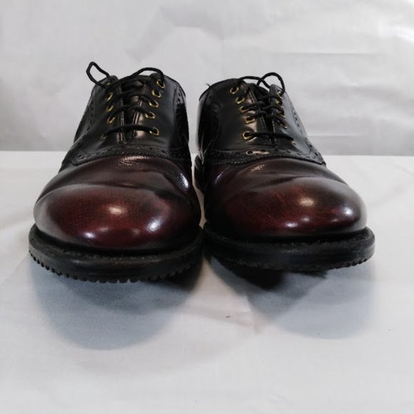 Johnston & Murphy Vintage Men\'s Golf Saddle Shoes in Mahogany and Black Size 9D‎ main image 2